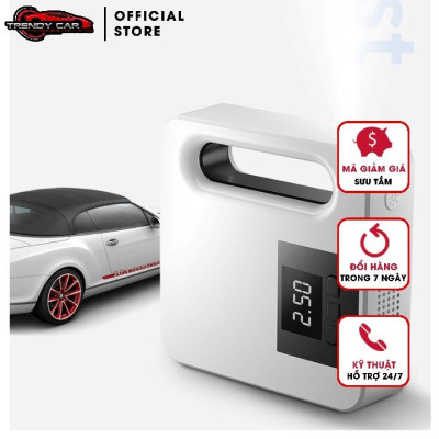 Máy Bơm Hơi Xe Hơi Thông Minh 12V Máy Nén Khí Chạy Điện Với Áp Suất Lốp tẩu sạc Màn Hình LCD Máy Bơm Lốp Di Động có đèn