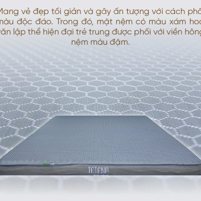 Nệm Foam Tatana Massage Relax, Cấu Trúc Lượn Sóng, Duy Trì Tư Thế Nằm Giảm Áp Lực Cơ Thể