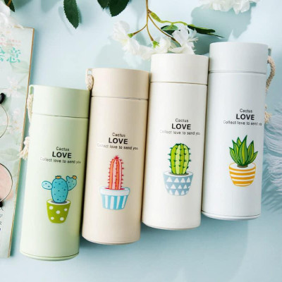 BÌNH ĐỰNG NƯỚC VỎ LÚA MẠNH AN TOÀN, CAO CẤP IN HÌNH XƯƠNG RỒNG, TOTORO (Giao Hàng Theo Mẫu Ngẫu Nhiên)