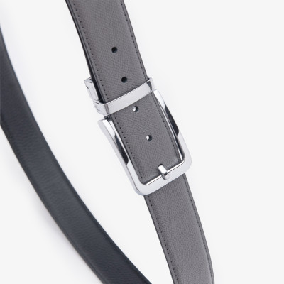 Thắt Lưng Nam Dùng Được Hai Mặt GENCE LG40 Da Bò Cao Cấp Phối Phụ Kiện Bạc