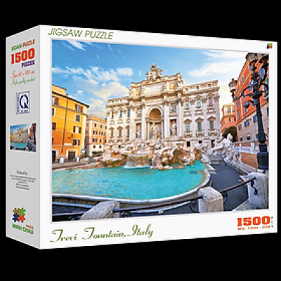 Bộ tranh xếp hình cao cấp 1500 mảnh ghép (60x100cm) – Trevi Fountain, Italy