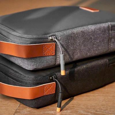 Túi xách đựng phụ kiện đồ công nghệ, chia nhiều ngăn đựng sạc , cáp , chuột , pin dự phòng WI WU Minimal tech pouch - Hàng nhập khẩu