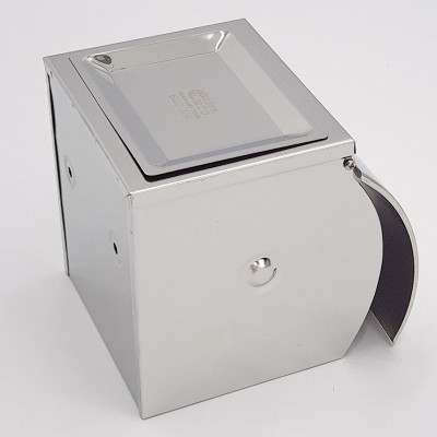 Hộp đựng giấy vệ sinh Inox SUS 304 kèm gạt tàn thuốc Eurolife EL-P06-4 (Trắng bạc)