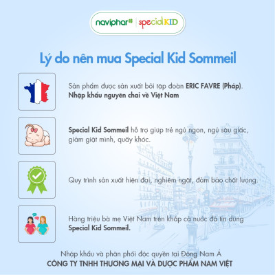 TPBVSK Special Kid Sommeil – Giúp ngủ ngon giấc, ngủ sâu giấc (125ml) [Siro – Nhập khẩu Pháp]