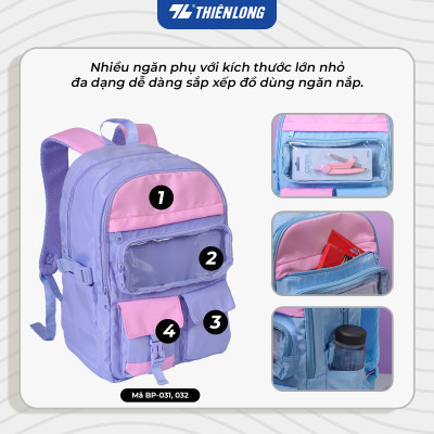 Cặp học sinh Strive Thiên Long - Balo teen thời trang, phù hợp đi học, đi chơi, đệm mút êm