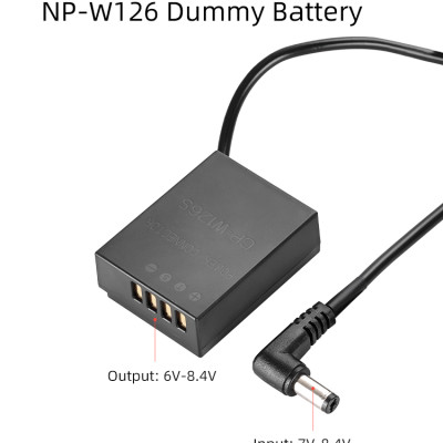 BỘ PIN GIẢ KINGMA NP-W126 VỚI BỘ CHUYỂN ĐỔI NGUỒN ĐIỆN EU PLUG POWER ADAPTER- Hàng chính hãng