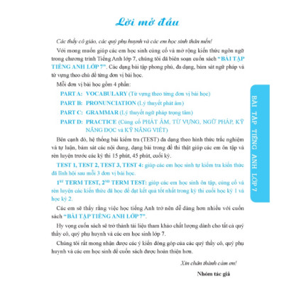 Sách - GLOBAL SUCCESS - BÀI TẬP TIẾNG ANH LỚP 7 (Không đáp án)