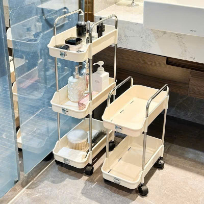 Kệ Nhựa 3 Tầng Để Góc Hẹp, Kệ Để Chai Lọ Có Bánh Xe Siêu Tiện Lợi - HÀNG CHÍNH HÃNG MINIIN