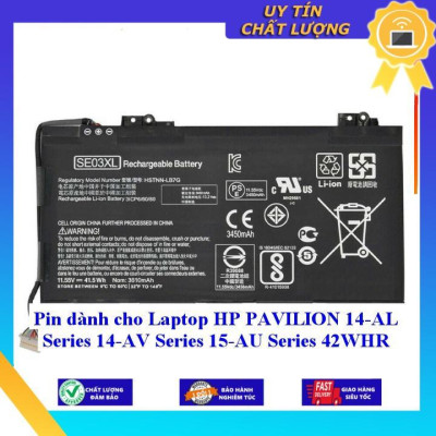 Pin dùng cho Laptop HP PAVILION 14-AL Series 14-AV Series 15-AU Series 42WHR - Hàng Nhập Khẩu New Seal