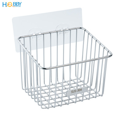 Kệ rổ đựng hành tỏi ớt đa năng inox 304 dán tường Hobby home decor TB4