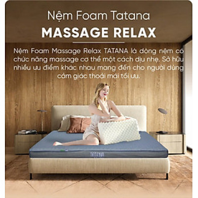 Nệm Foam Tatana Massage Relax, Cấu Trúc Lượn Sóng, Duy Trì Tư Thế Nằm Giảm Áp Lực Cơ Thể