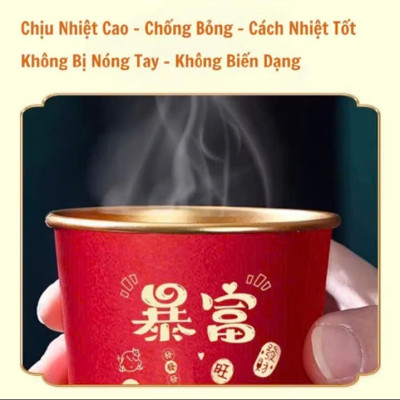 Sét 50 ly giấy dùng một lần mẫu mới chịu nhiệt tốt mẫu mã đẹp 250ml