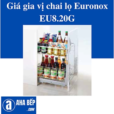 GIÁ GIA VỊ CHAI LỌ NAN VUÔNG - 3 TẦNG EU8.20G. Hàng Chính Hãng 