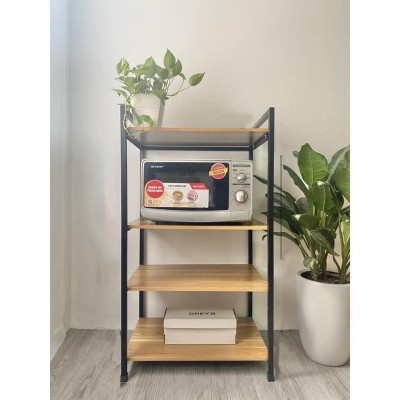 Kệ Lò Vi Sóng -Đồ Đa Năng-4Tầng Tối Ưu Diện Tích Nhà Bếp - Chất Liệu Gỗ MDF (Giao Màu Ngẫu Nhiên)- Hàng Chính Hãng MINIIN