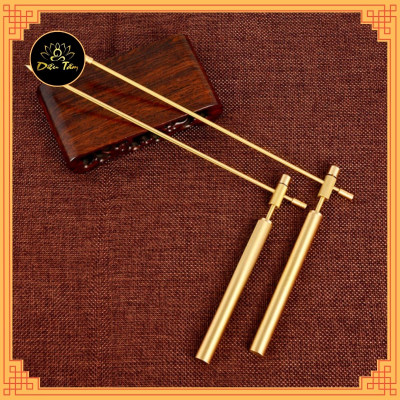 Thước Tầm Long Bằng Đồng Cao Cấp, Gậy Tầm Long Mạch Đũa Tầm Long Dạng Gập Đo Lường Hướng Tốt Phong Thủy