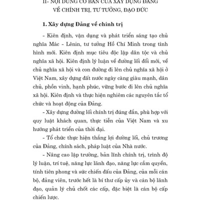 Tài liệu nhận thức và triển khai công tác xây dựng Đảng về chính trị, tư tưởng, đạo đức trong giai đoạn hiện nay - bản in 2024