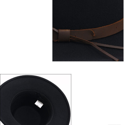 Mũ Phớt Cao Bồi Nam Vành Rộng Denla Chất Liệu Lông Cừu Úc MP045