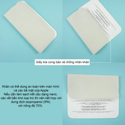Miếng iGẻ lau màn hình Smartphone Tablet , chất liệu vải Microfiber - Hàng Nhập Khẩu