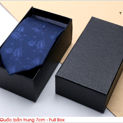 Cavat nam Hàn Quốc cao cấp, Cavat chú rể,MC, công sở bản trung 7cm - Tặng kèm hộp Full box