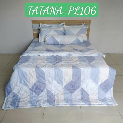 Bộ Ga TC Tatana Silver 4 Món Cao Cấp, Chất Vải Mềm Mịn Thoáng Mát - Màu ngẫu nhiên