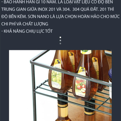 Giá để dao thớt gia vị sơn nano bảo hành han gỉ 10 năm