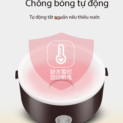 Hộp cơm cắm điện Tiện lợi có lõi hâm nóng thức ăn nhanh cho dân văn phòng, dân phượt KitAcoom, hàng nhập khẩu chính hãng cao cấp 