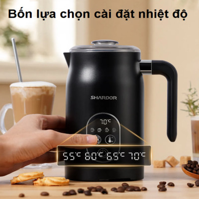 Máy tạo bọt sữa, cà phê, ca cao 4 trong 1. Thương hiệu Anh Quốc cao cấp Shardor - MF0802 - Hàng chính hãng