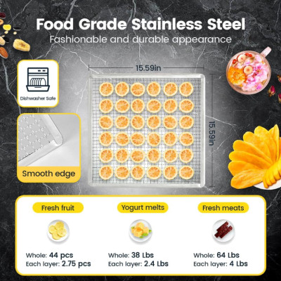 Máy sấy thực phẩm chuyên nghiệp dung tích 100 lít, 16 khay. Thương hiệu Mỹ cao cấp Septree ST-02 - HÀNG NHẬP KHẨU
