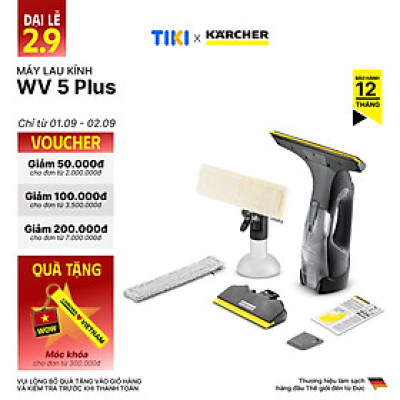 [Sản xuất Châu Âu] Máy lau kính dùng pin cầm tay WV 5 Plus - Phiên bản giới hạn 2025 - Bảo hành chính hãng 15 tháng - Hàng Chính Hãng