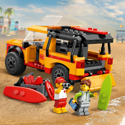 LEGO CITY 60453 Đồ Chơi Lắp Ráp Xe Cứu Hộ Bãi Biển (214 Chi Tiết)