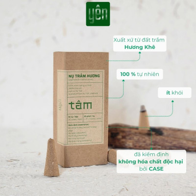 Nụ Trầm Hương Yên Loại Tâm Sạch Tự Nhiên Ít Khói An Toàn Dùng Thiền Thờ Cúng Thư Giãn