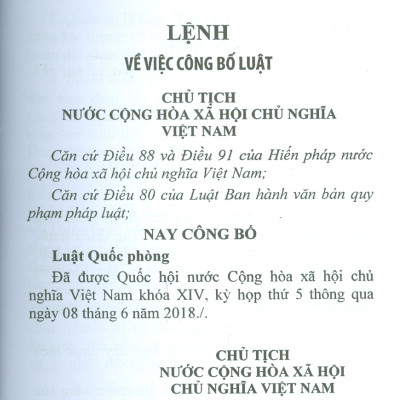 Luật Quốc Phòng