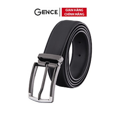 Dây Lưng Nam Thắt Lưng Chính Hãng GENCE LG47 Da Bò Cao Cấp Màu Đen