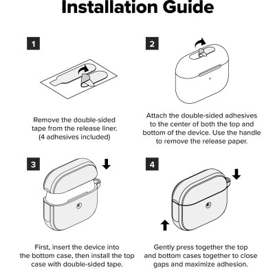 Vỏ ốp dành cho AirPods 4 RINGKE Onyx Magnetic - Hàng Chính Hãng