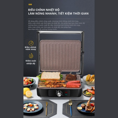 Máy kẹp nướng đa năng công suất cao 2000W SOKANY SK-230 nướng bánh mì, thịt, hotdog nhanh chín - HÀNG CHÍNH HÃNG