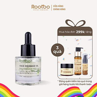 Dầu Massage Mặt Face Massage Oil Rootoo Thuần Tự Nhiên Giúp Nâng Cơ Săn Chắc Da, Dưỡng Ẩm Và Phục Hồi Da 30ml