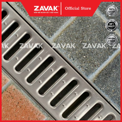Rãnh Thoát Nước Inox 304 ZAVAK Grating GRT-AX257 inox 304 (modun 1.2m)