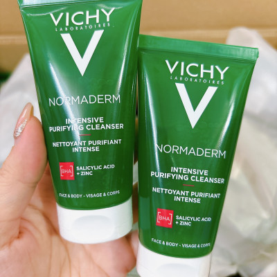 [Mẫu Mới] Sữa Rửa Mặt Vichy Normaderm Phytosolution Dạng Gel Làm Sạch Sâu Da Dầu Mụn 50ml
