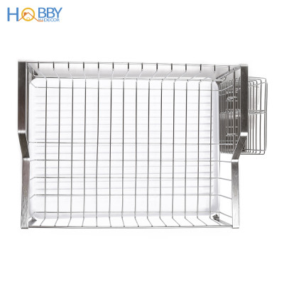 Kệ chén đa năng 1 tầng kèm ống đũa Inox 304 Hobby Home Decor KC2