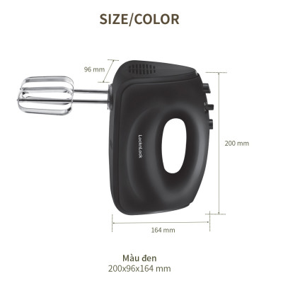 Máy đánh trứng Lock&Lock Hand Mixer EJM501DGRY 250-300W - Hàng chính hãng
