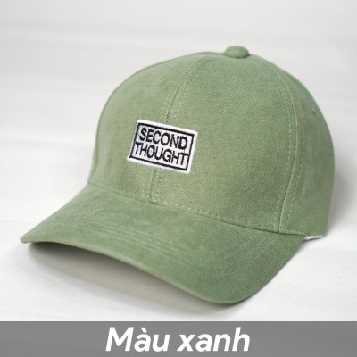 Mũ lưỡi trai thêu chữ SECOND THOUGHT nhiều màu- Nón kết nam nữ