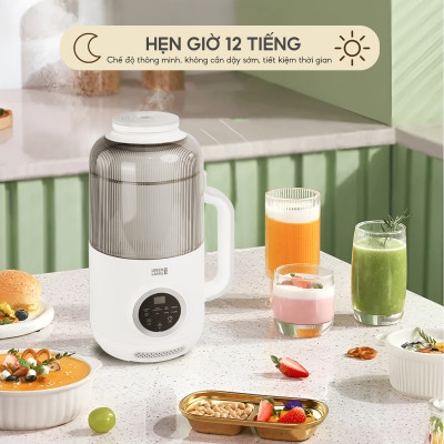 Máy làm sữa hạt đa năng Lebenlang LBL1789, công suất 800W, dung tích 1200ml, tiết kiệm thời gian, bảo hành 2 năm - hàng chính hãng