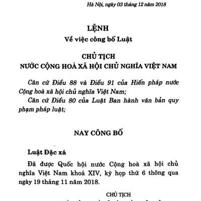 Luật Đặc Xá