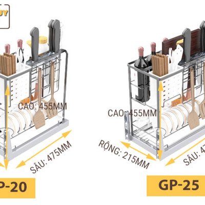 Giá để dao thớt gia vị sơn nano bảo hành han gỉ 10 năm
