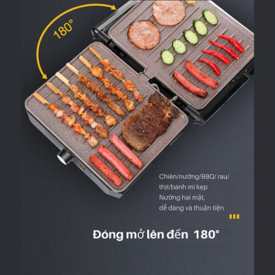 Máy kẹp nướng đa năng công suất cao 2000W SOKANY SK-230 nướng bánh mì, thịt, hotdog nhanh chín - HÀNG CHÍNH HÃNG