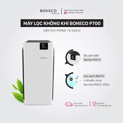 Bộ lọc không khí thay thế BONECO A702 màng lọc HEPA và than hoạt tính lọc bụi, vi khuẩn, khử mùi, dùng cho máy lọc không khí BONECO P700 -Hàng chính hãng