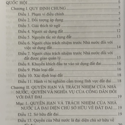 Sách - Luật Đất đai (Hiện hành)  (Được Quốc hội thông qua ngày 18-01-2024, có hiệu lực từ ngày 01-01-2025)