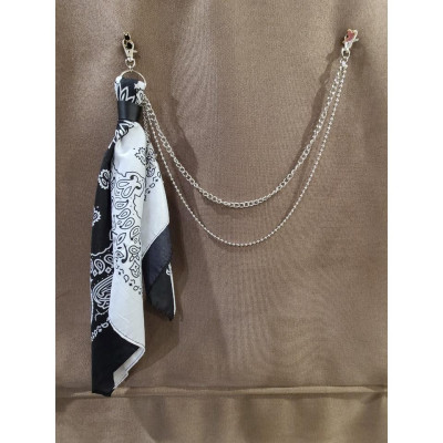 Sét 3 mónKhăn Bandana Streetwear + Đai da + Xích Chain Quần Gồm Khăn+Đai+Xích Quần jeans