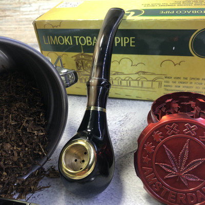 Tẩu Thuốc Limoki Bằng Sừng Trâu Đen Cao Cấp – Mã TTLCC-05