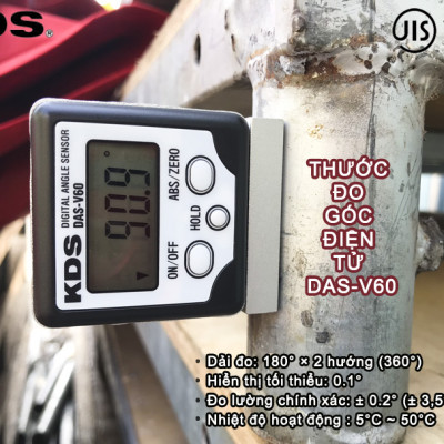 Thước thủy kỹ thuật số (Thước đo góc điện tử) chân V DAS-V60